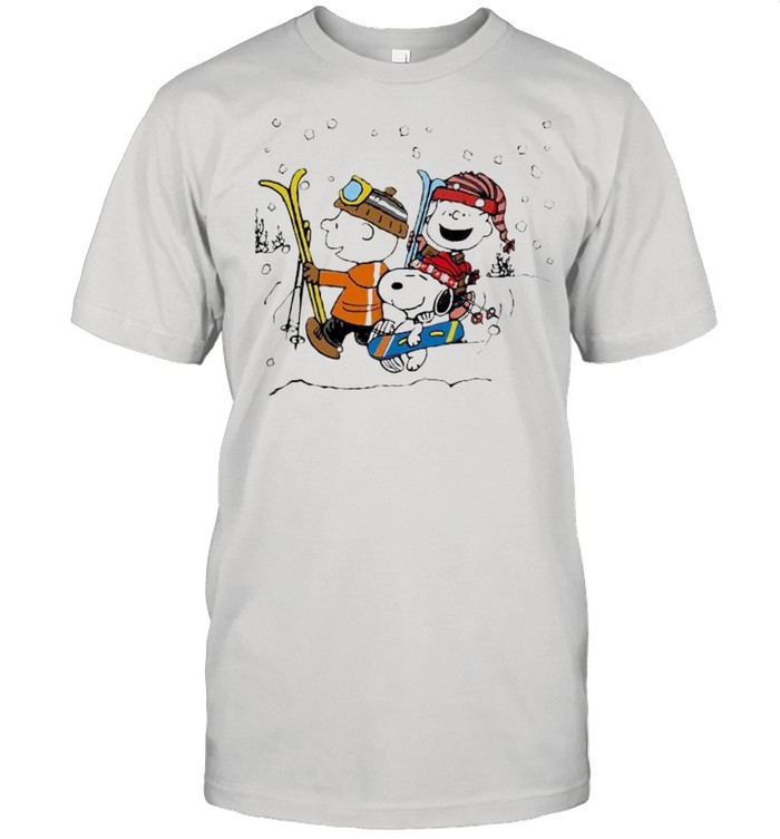 Snoopy And Friends Snowboarding shirt Classic Men's T-shirt