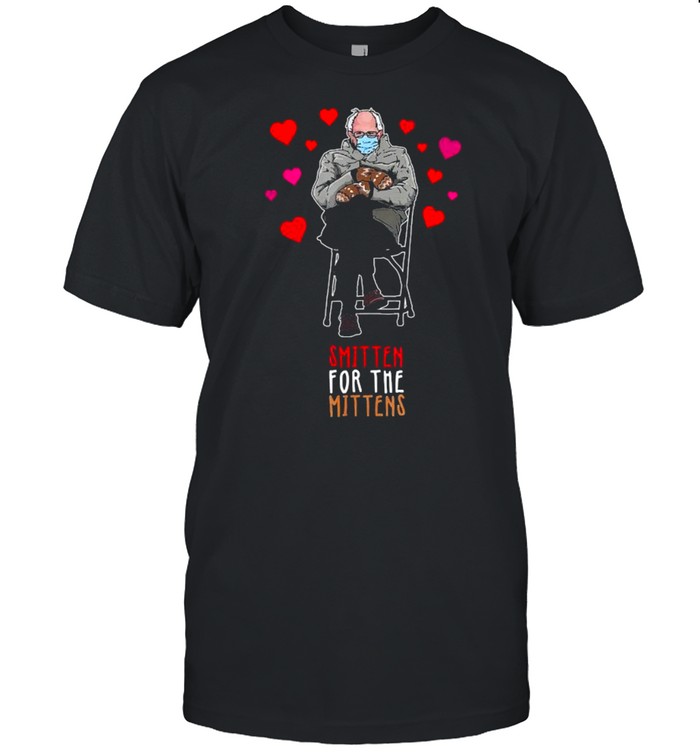 Smitten For The Mittens Bernie Sanders Valentine’s Day Meme shirt Classic Men's T-shirt