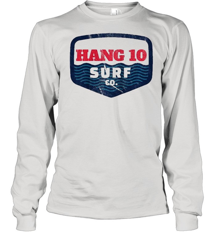 Hang 10 Surf Co Retro Distressed Surfer  Long Sleeved T-Shirt