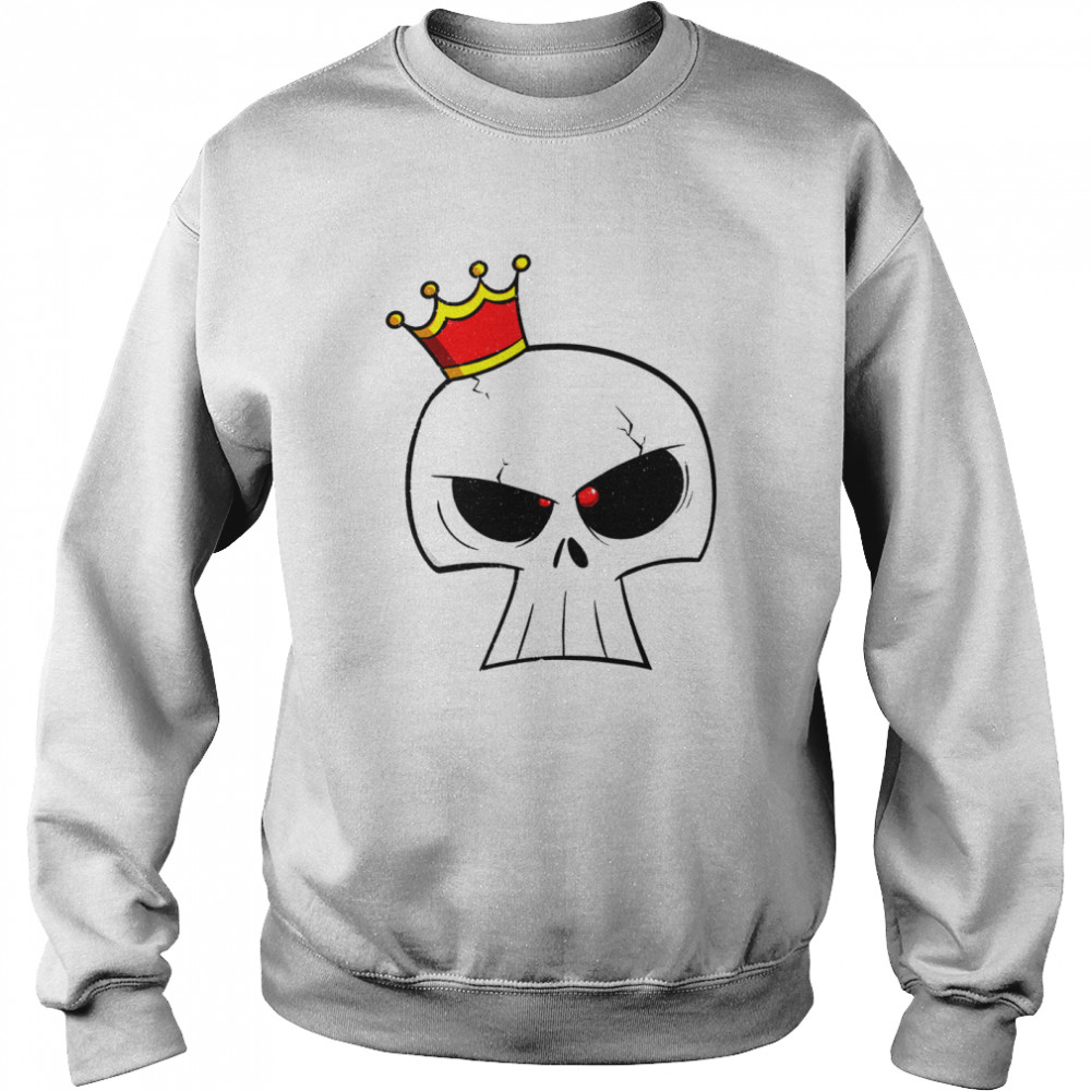 Retro 90S Japanese Kawaii Skull Hip Hop Crown Cartoon Shirt Unisex Sweatshirt