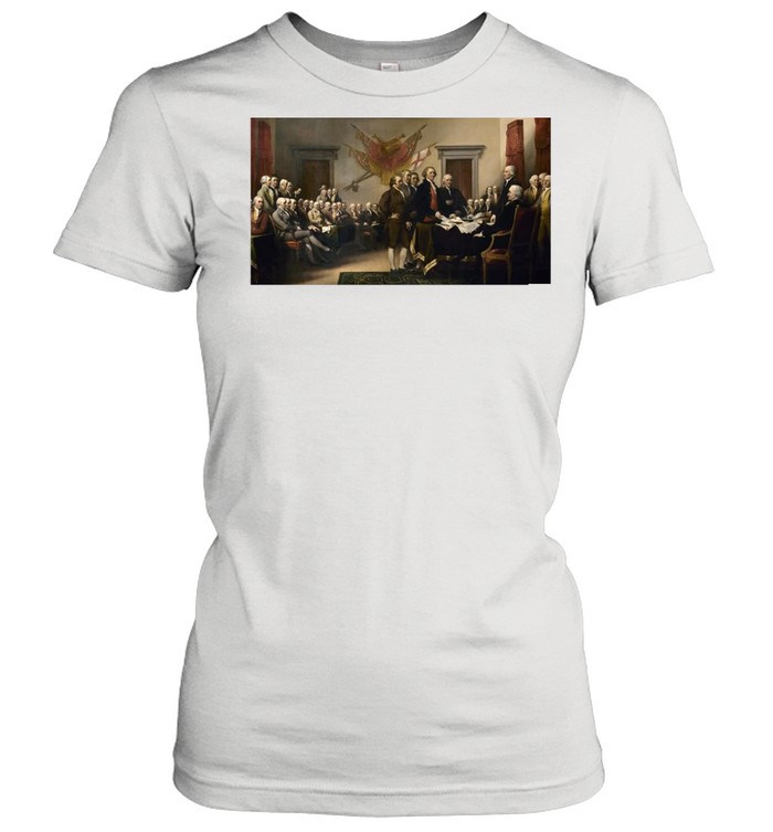 Signing Declaration Of Independence Signing T-shirt Classic Women's T-shirt