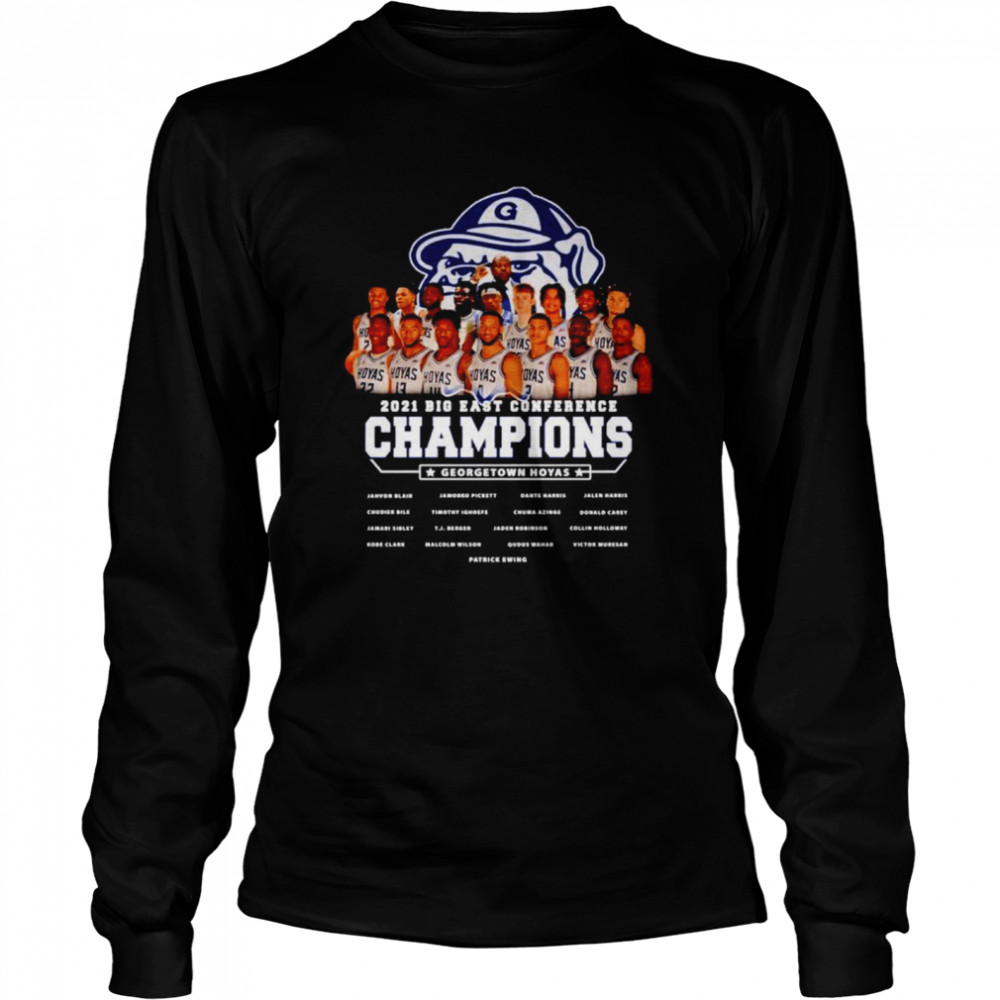 2021 Big East Conference Champions Georgetown Hoyas Men’s Basketball Shirt Long Sleeved T-Shirt