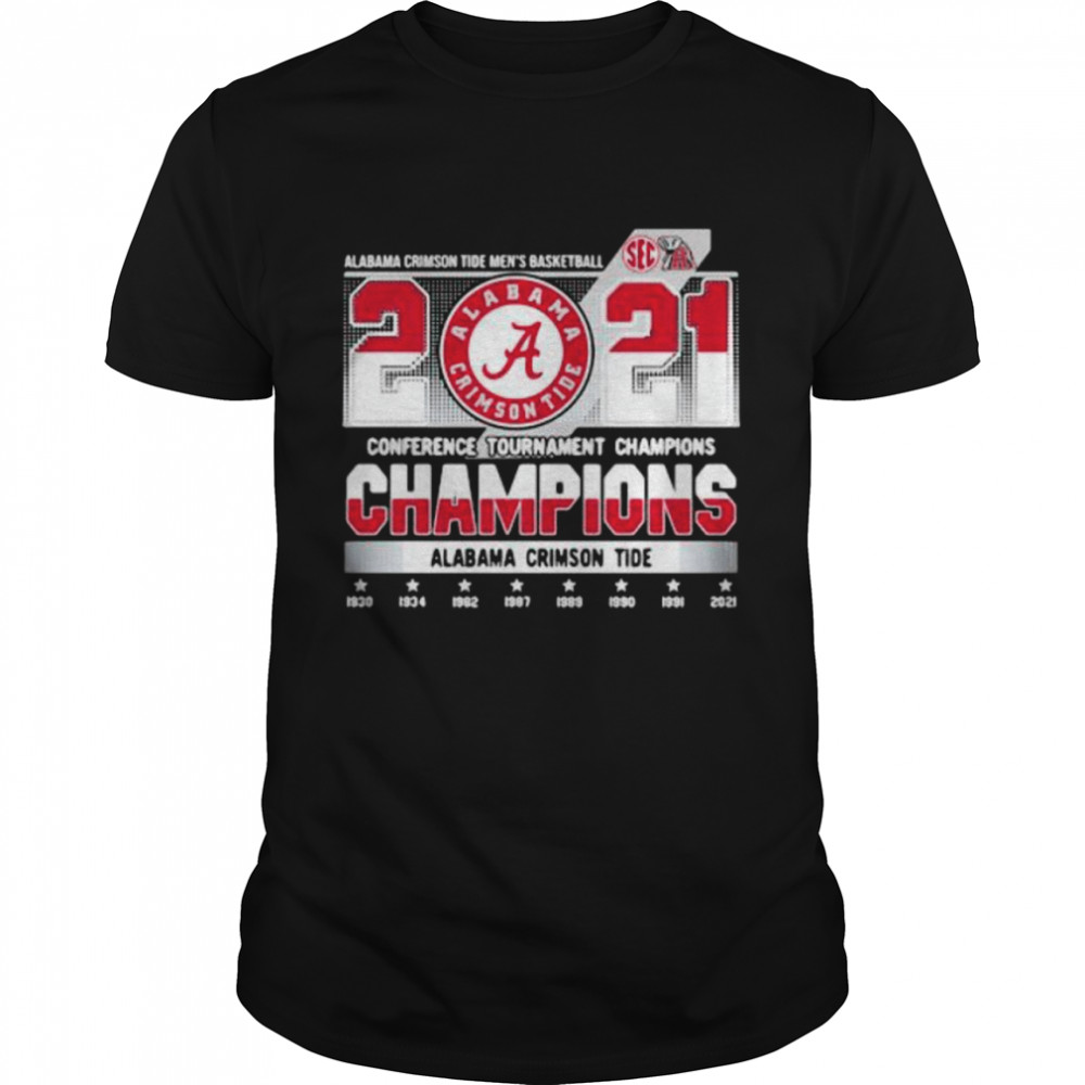 2021 Conference Tournament Champions Alabama Crimson Tide  Classic Men's T-shirt