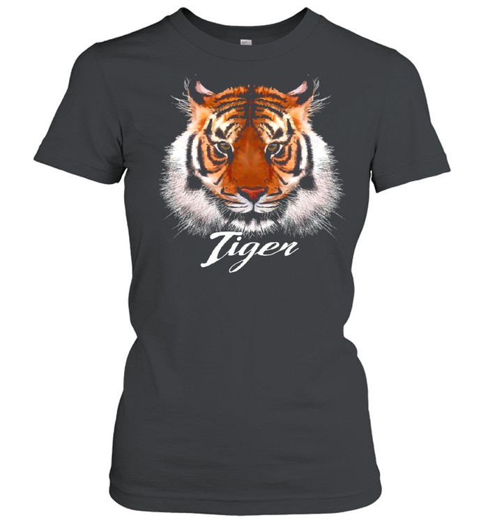 Adorable Tiger Face T-Shirt Classic Women'S T-Shirt