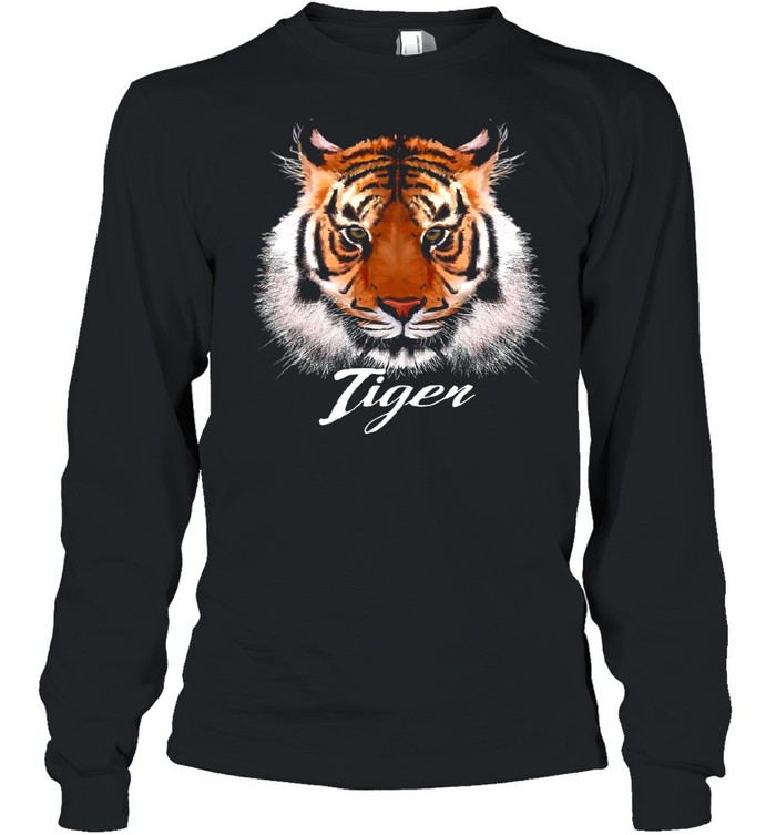 Adorable Tiger Face T-Shirt Long Sleeved T-Shirt