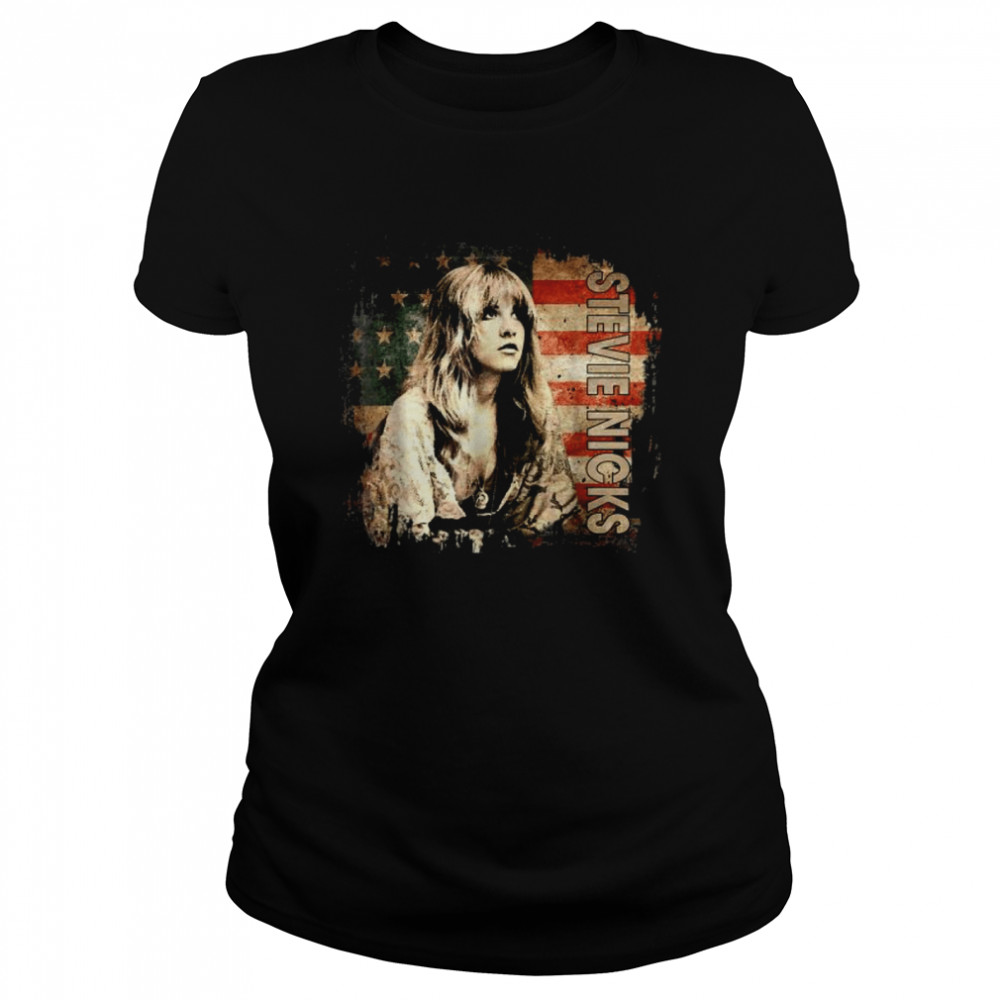 American Flag Vintage Stevie Signature  Classic Women'S T-Shirt