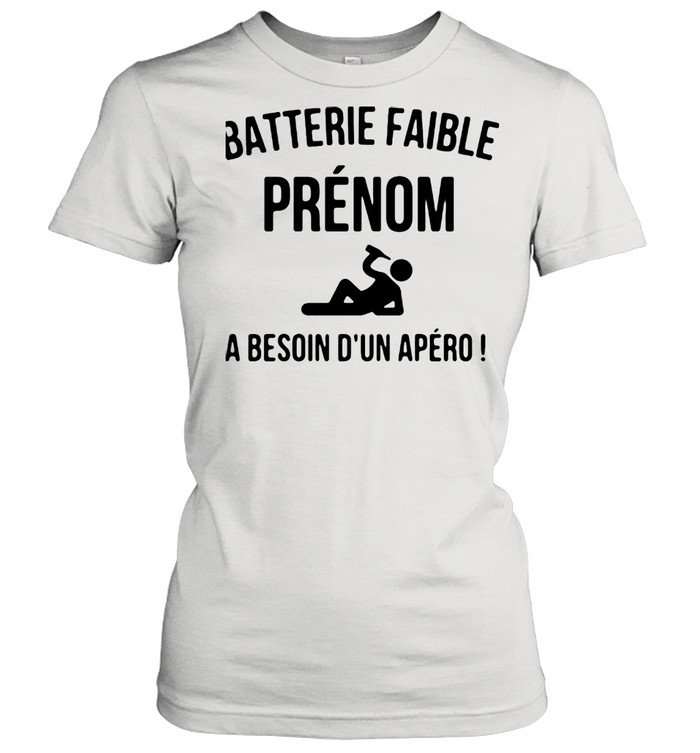 Batterie Faible Amandine A Besoin D’un Apero  Classic Women'S T-Shirt