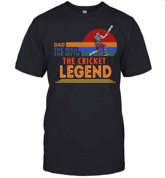 Dad The Man The Myth The Cricket Legend Vintage Retro T-shirt Classic Men's T-shirt