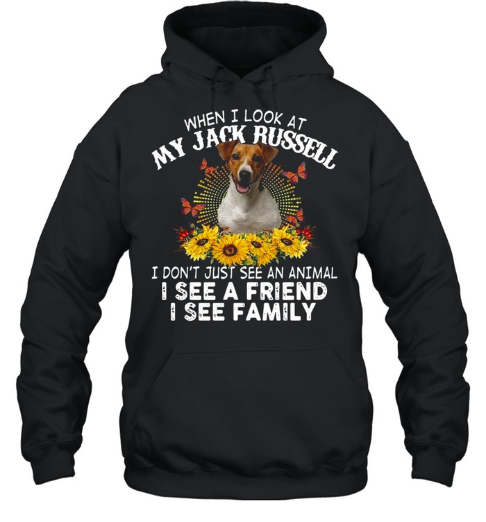 Dog When I Look At My Jack Russell I Don’t Just See An Animal I See A Friend I See Family T-Shirt Unisex Hoodie