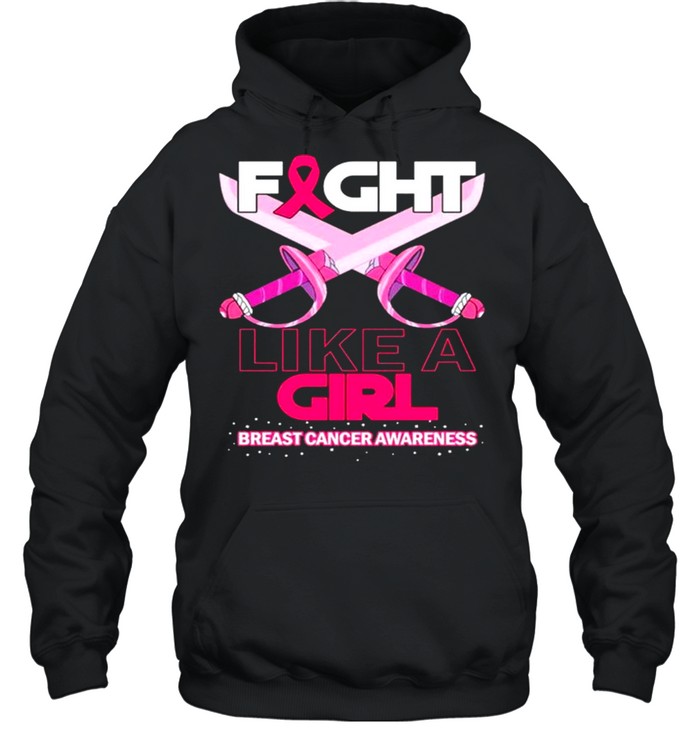 Fight Like A Girl Breast Cancer Awareness  Unisex Hoodie