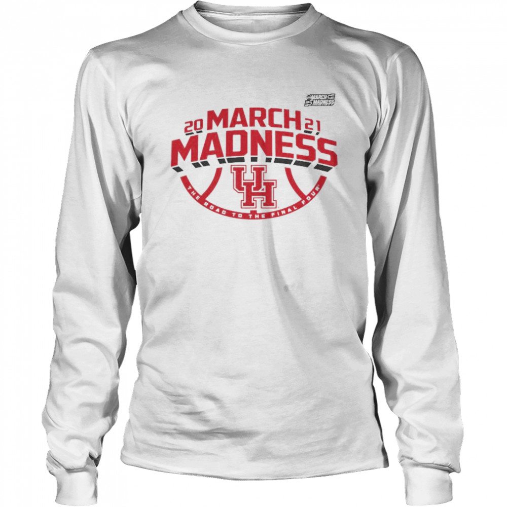 Houston Cougars 2021 Ncaa Men’s Basketball March Madness The Road To The Final Four Shirt Long Sleeved T-Shirt