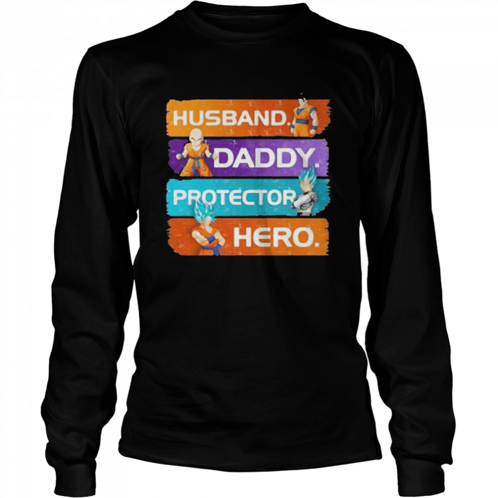 Husband Son Gohan Daddy Protector Hero Son Goku Dragon Ball  Long Sleeved T-shirt