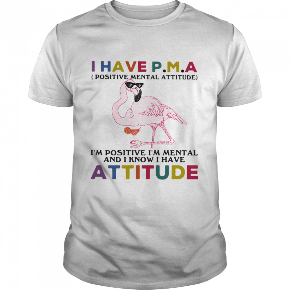 I Have Positive Mental Attitude I Am Positve I Am Metal And I Know I Have Attitude Flamingo  Classic Men's T-shirt