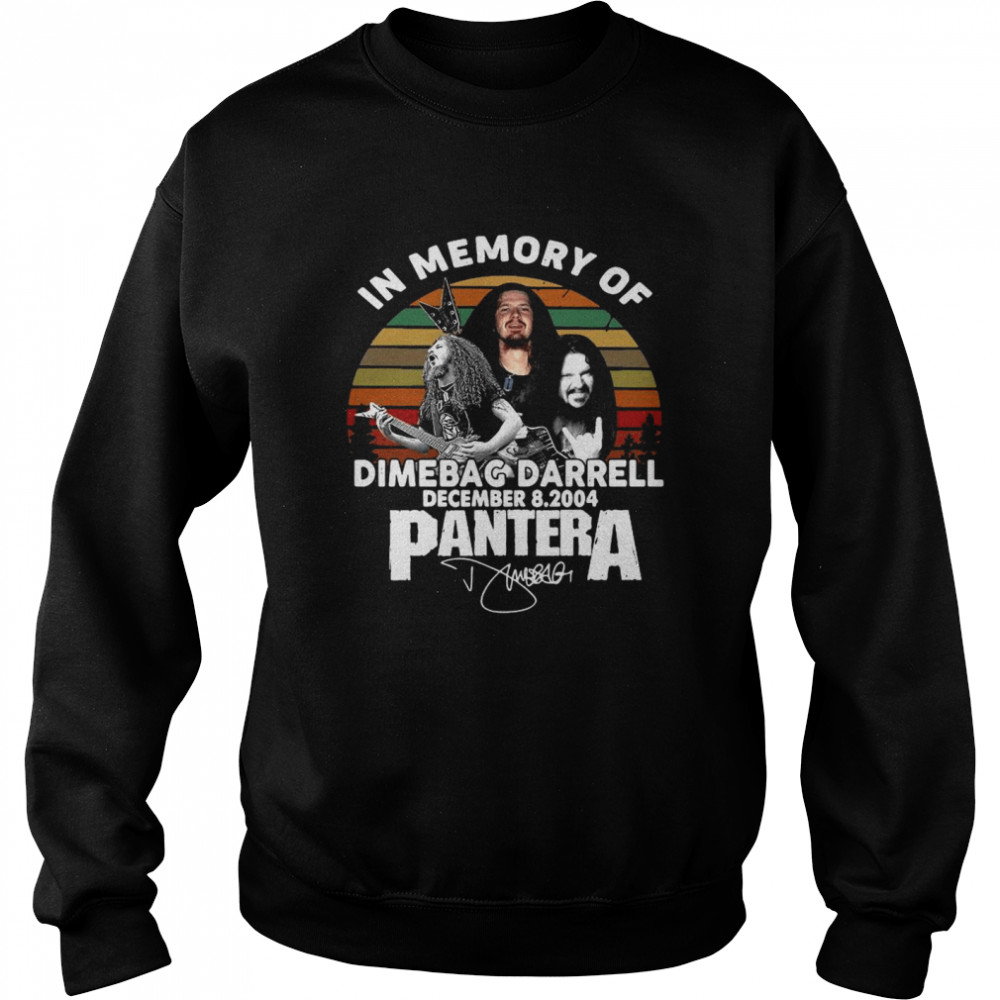 In Memory Of Dimebag Darrell December 8 2004 Pantera Signatures Vintage shirt Unisex Sweatshirt