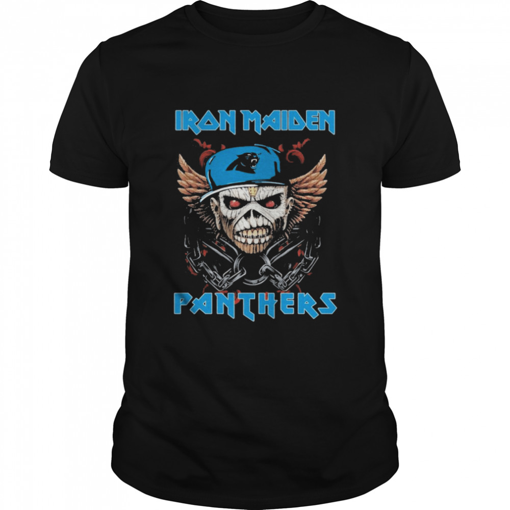 Iron Maiden Skull Carolina Panthers shirt Classic Men's T-shirt