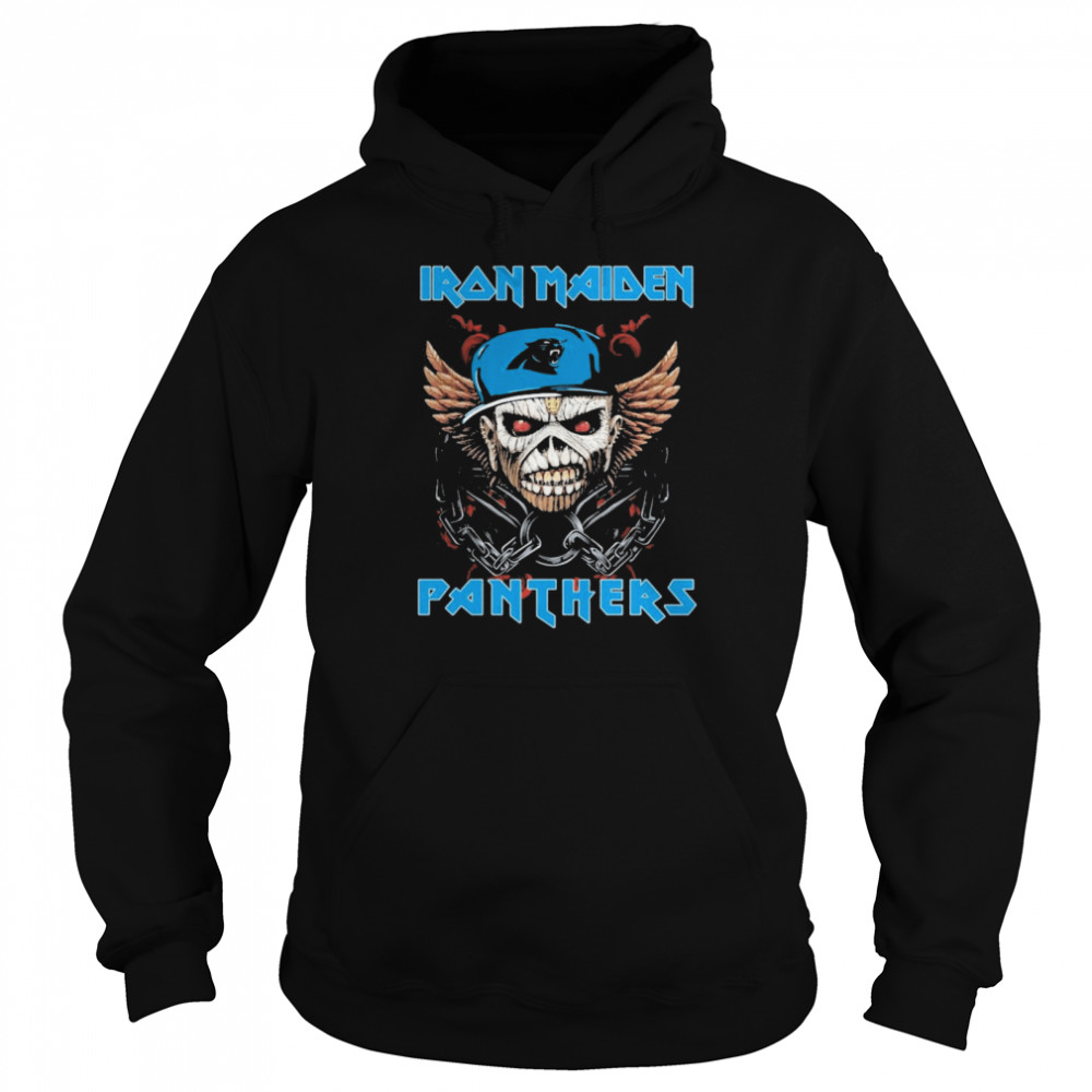 Iron Maiden Skull Carolina Panthers Shirt Unisex Hoodie