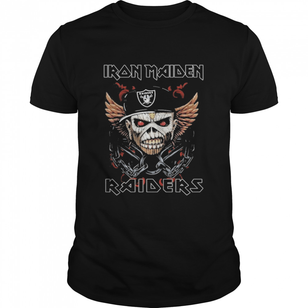 Iron Maiden Skull Oakland Raiders shirt Classic Men's T-shirt