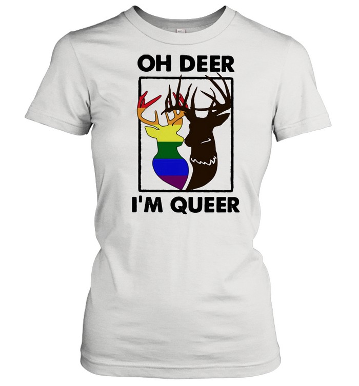 Oh Deer I Am Queer Lgbt  Classic Women'S T-Shirt