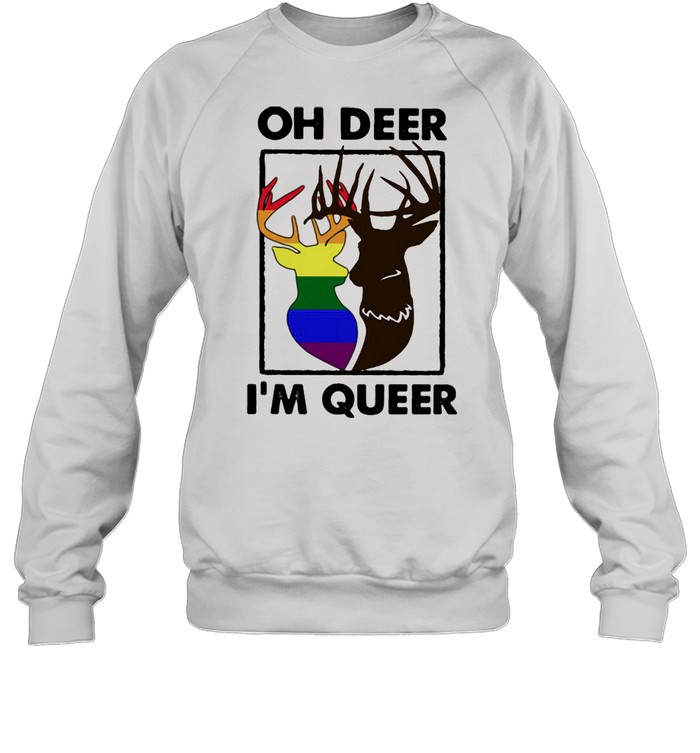 Oh Deer I Am Queer Lgbt  Unisex Sweatshirt