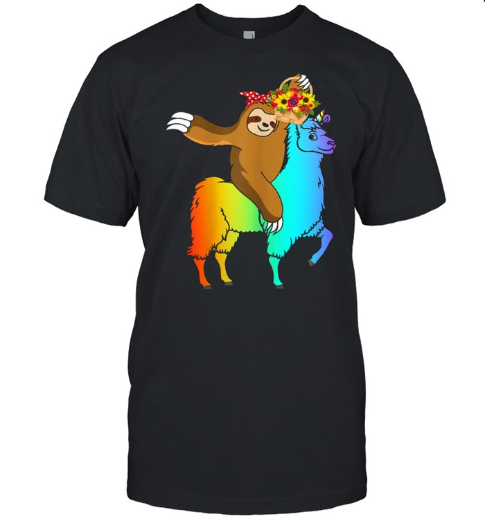 Riding Llama Unicorn Mothers Day Llama Mom Grandma shirt Classic Men's T-shirt