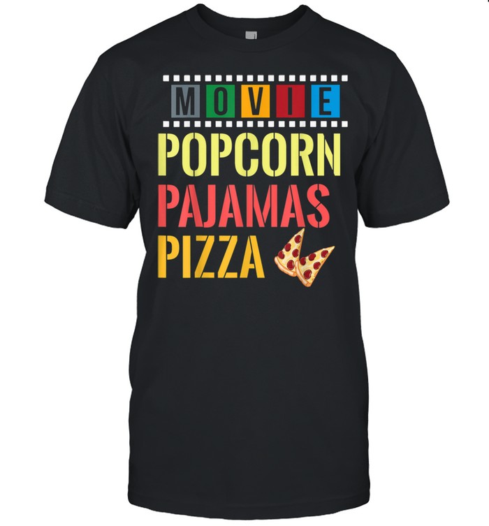 Snack Movies Popcorn Pajamas Pizza Movie Night shirt Classic Men's T-shirt