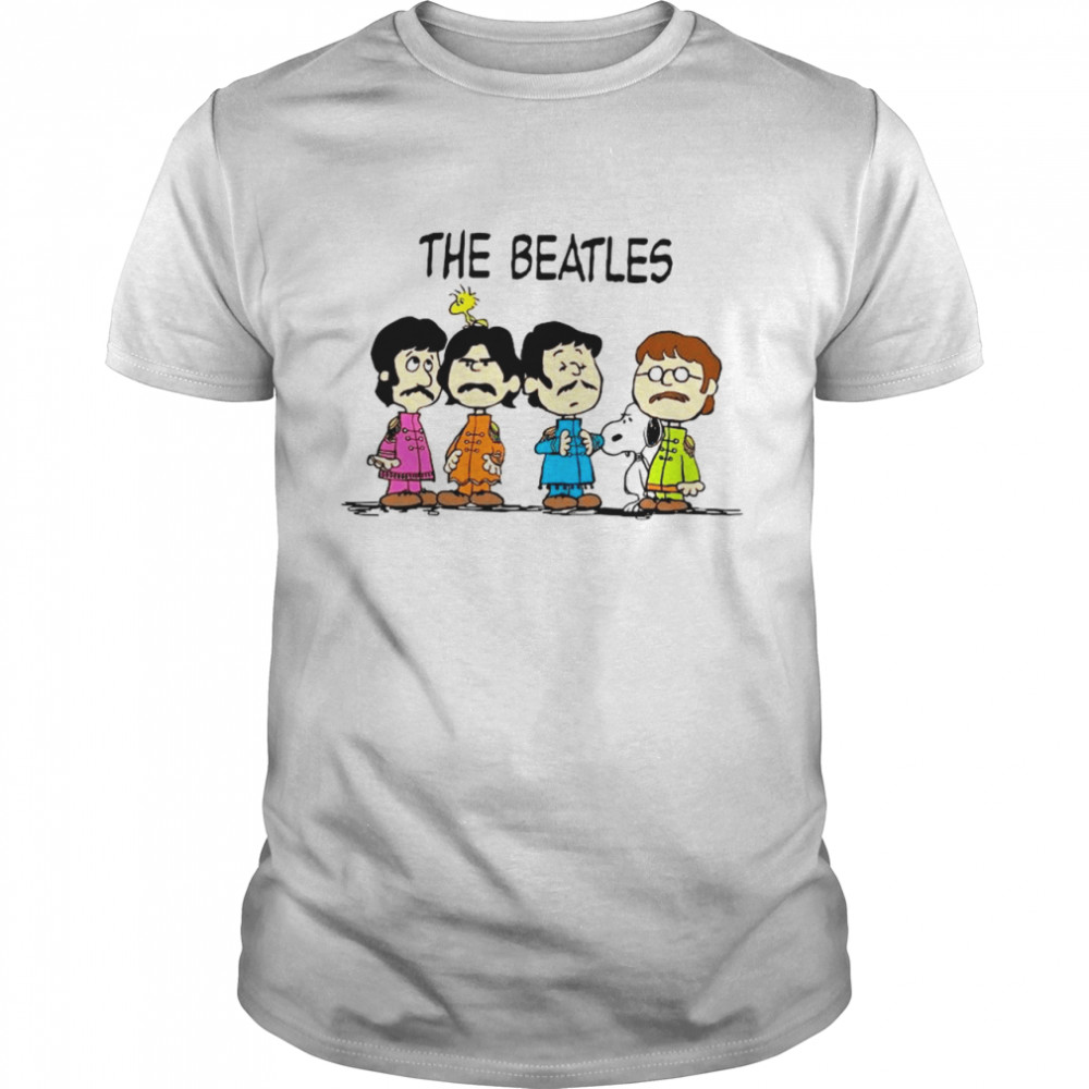 Snoopy Woodstock And The Beatles Chibi shirt Classic Men's T-shirt