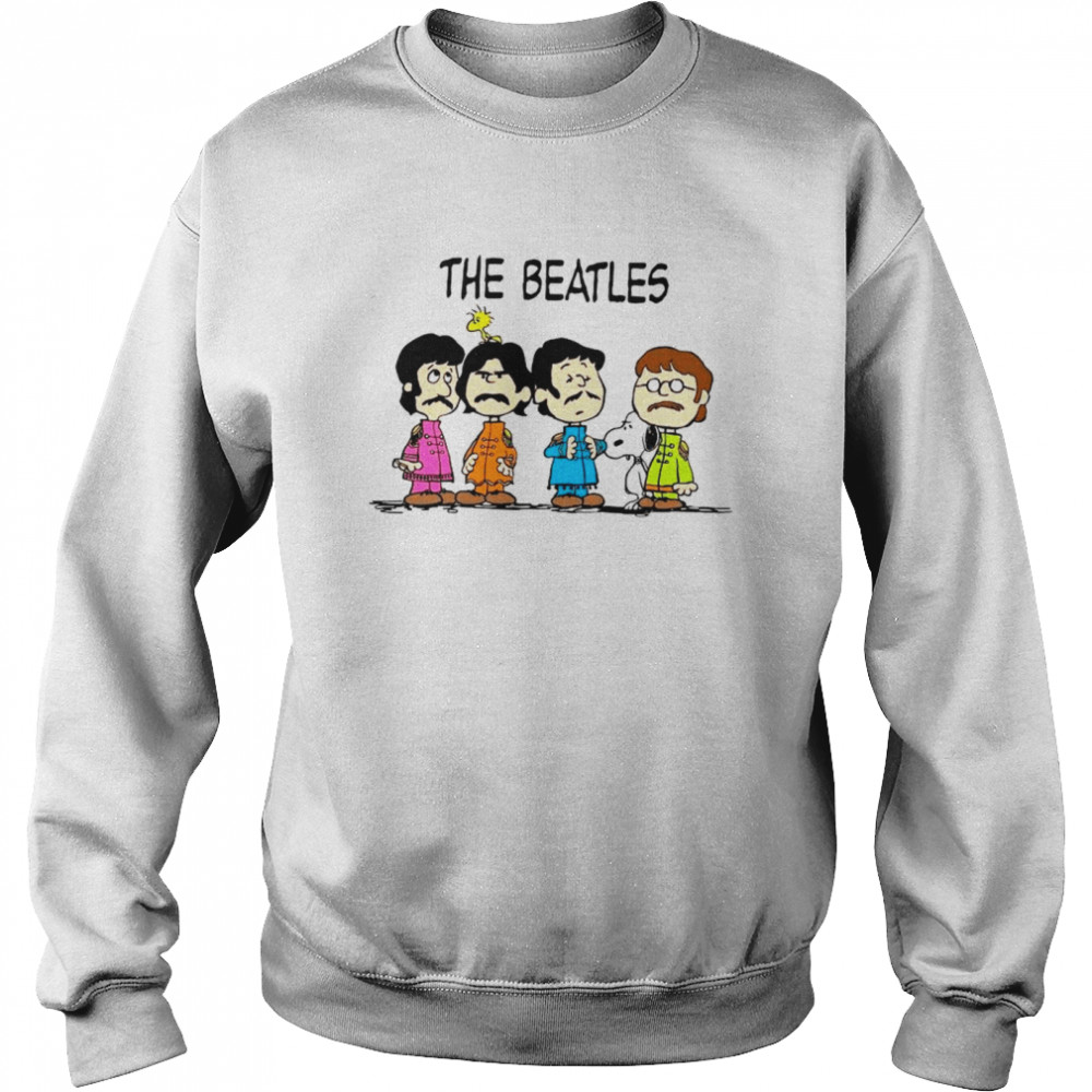 Snoopy Woodstock And The Beatles Chibi Shirt Unisex Sweatshirt