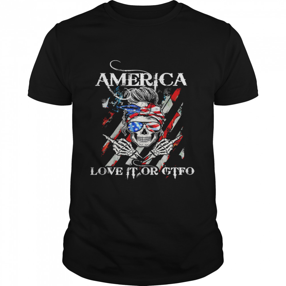 Skull America love it or gtfo shirt Classic Men's T-shirt