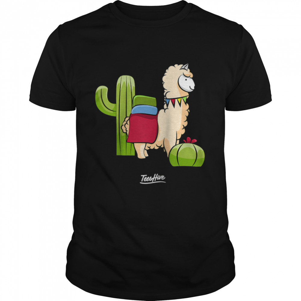 Llama Cactus  Classic Men's T-shirt