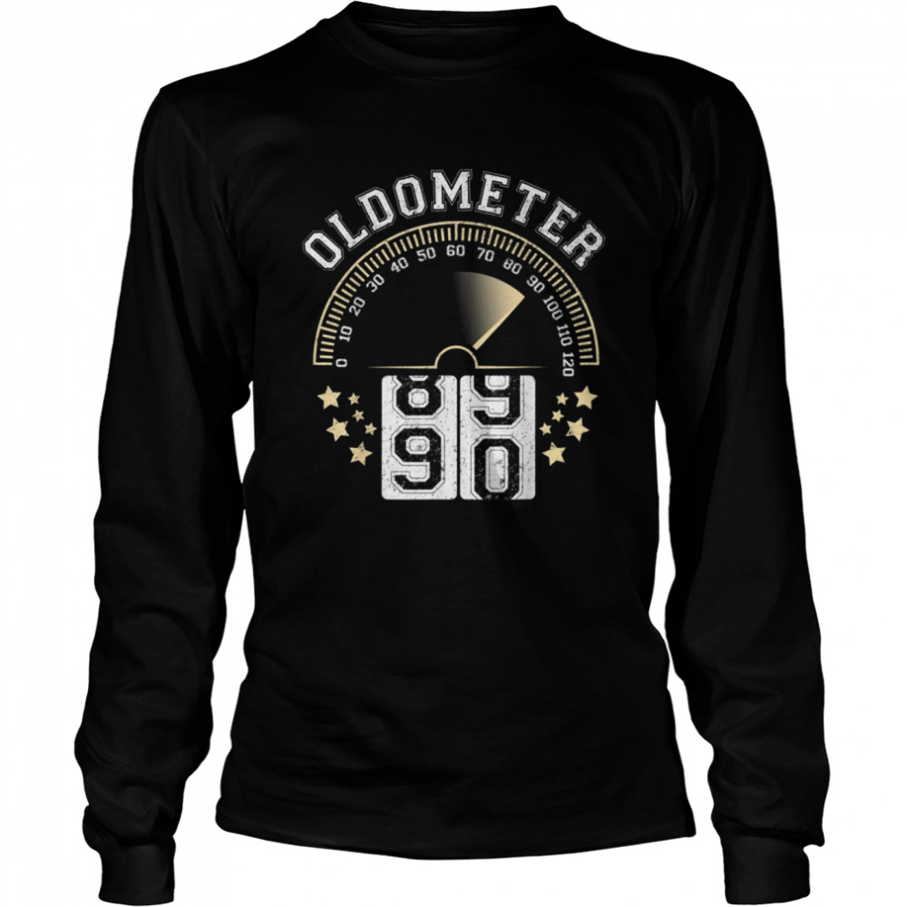 Oldometer Turning to 90 BD Retro For ManWoman  Long Sleeved T-shirt