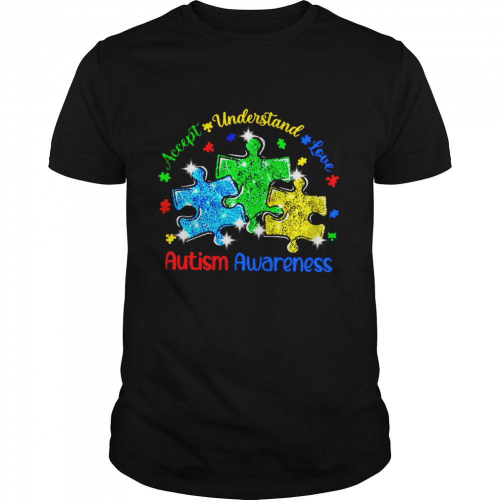 Accept Understand Love Diamond Autism Awareness shirt Classic Men's T-shirt