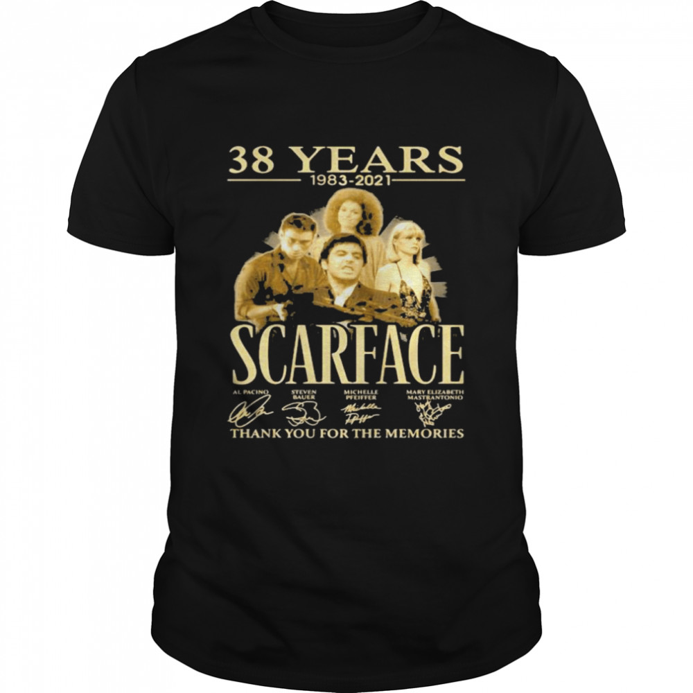 38 Years 1983 2021 Scarface Thank You For The Memories Signature  Classic Men's T-shirt