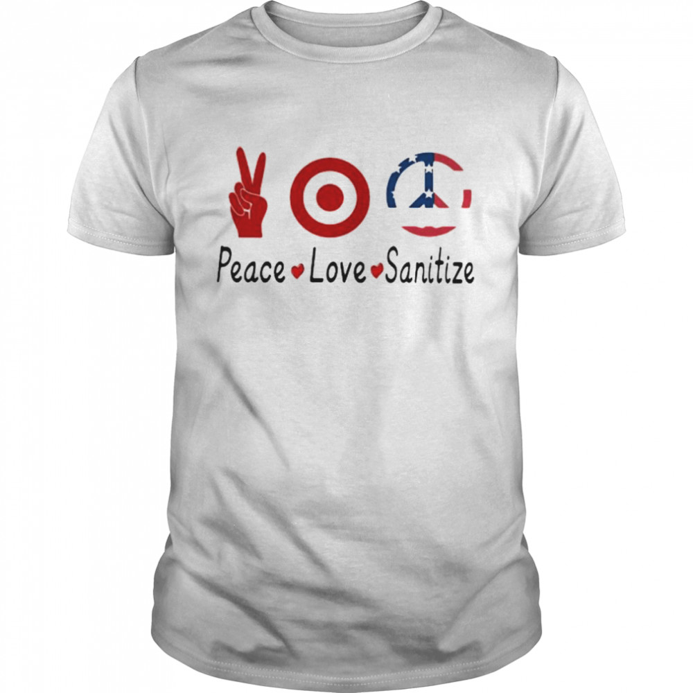 Peace Love Sanitize Target  Classic Men's T-shirt