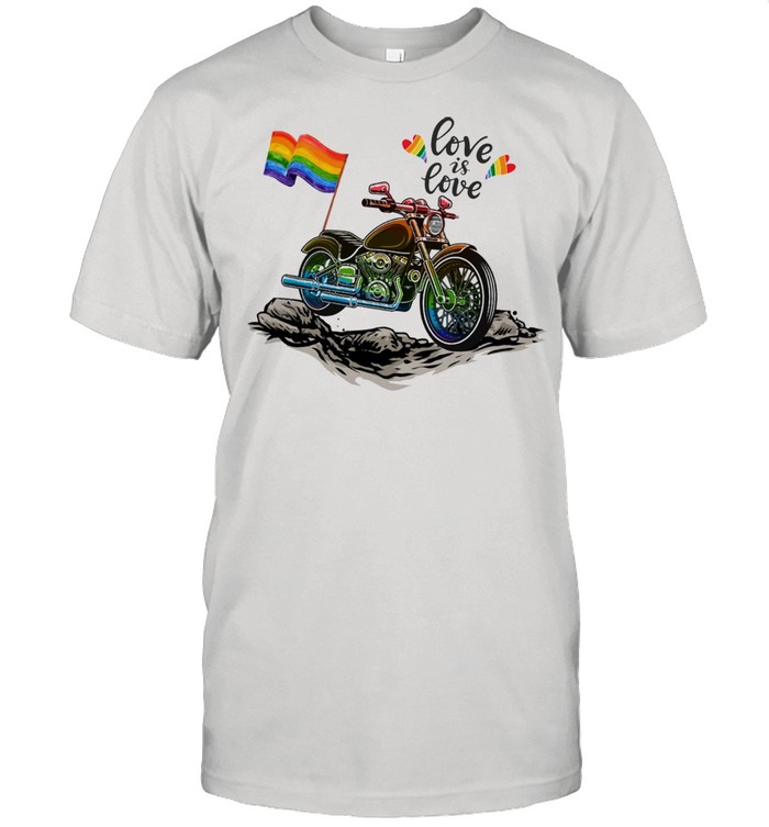 LGBT Motorcycle love is love shirt Classic Men's T-shirt
