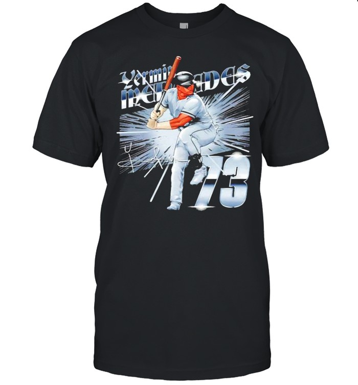 Chicago Baseball 73 Yermin Mercedes Metallic signature shirt Classic Men's T-shirt
