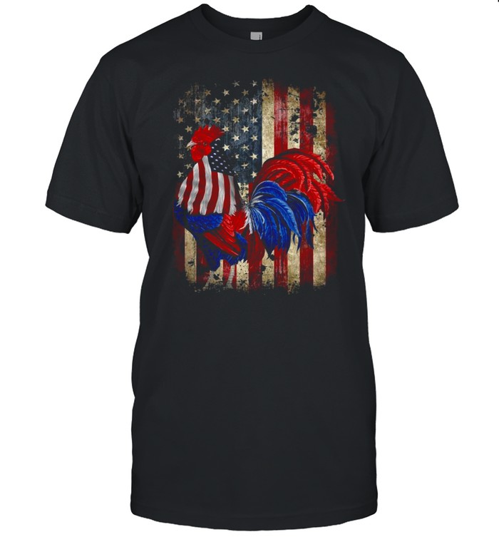 Chicken American USA Flag shirt Classic Men's T-shirt