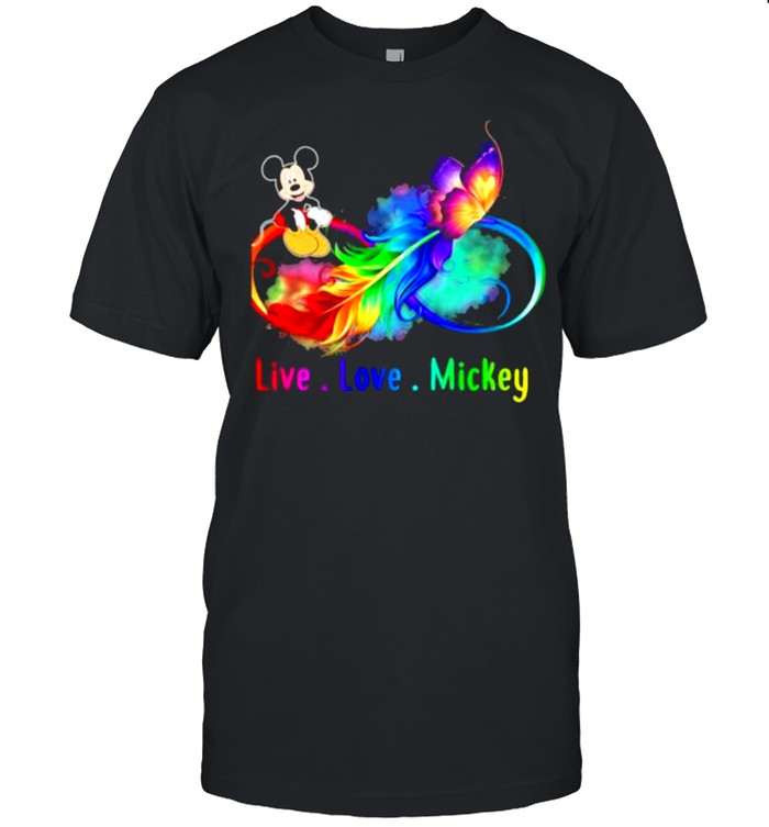 Live Love Mickey Autism Awareness  Classic Men's T-shirt