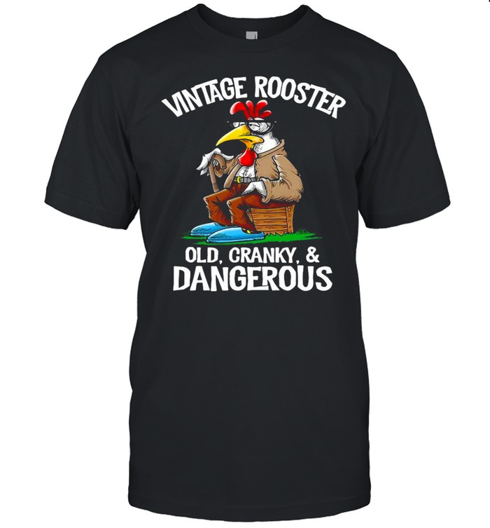 Chicken Vintage Rooster Old Cranky Dangerous T-shirt Classic Men's T-shirt