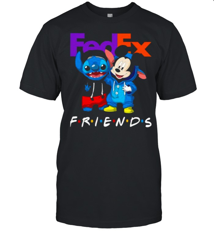Logo Fedex Friends Stitch And Mickey  Classic Men's T-shirt
