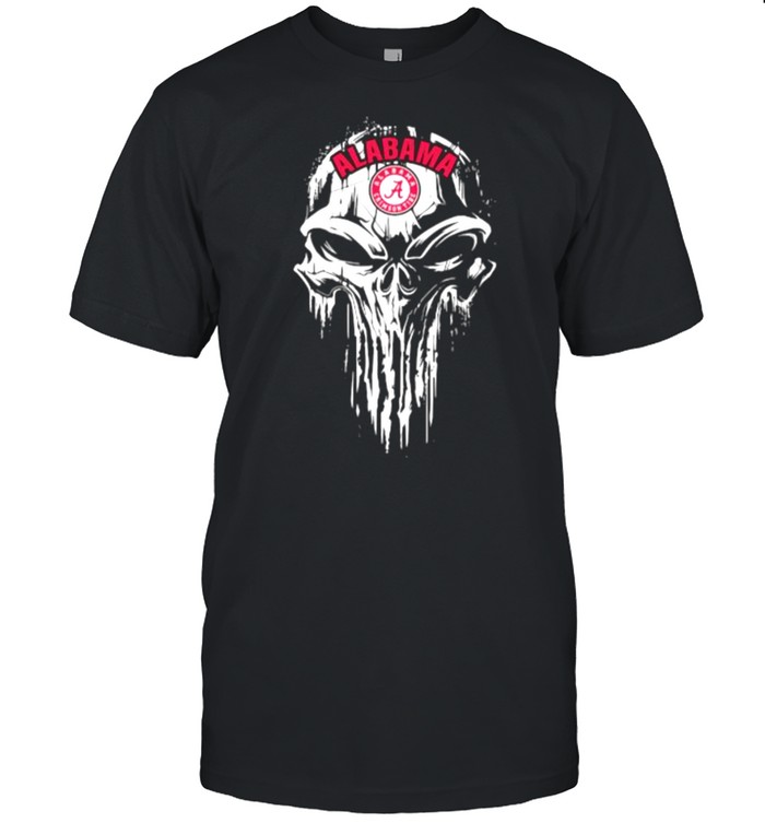 Skull with Logo Alabama Crimson  Classic Men's T-shirt