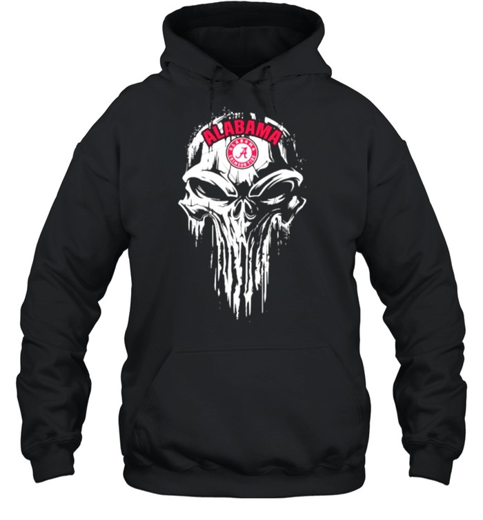 Skull with Logo Alabama Crimson  Unisex Hoodie