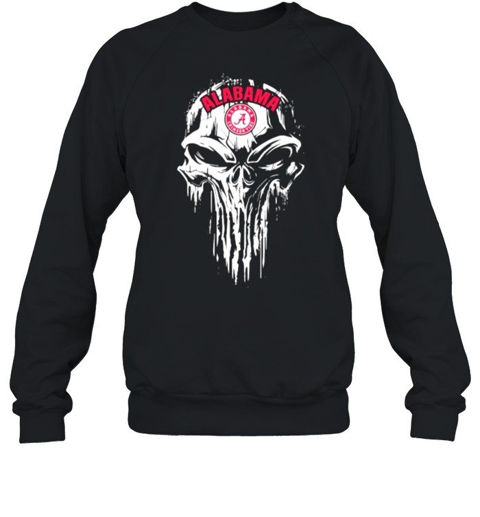 Skull with Logo Alabama Crimson  Unisex Sweatshirt