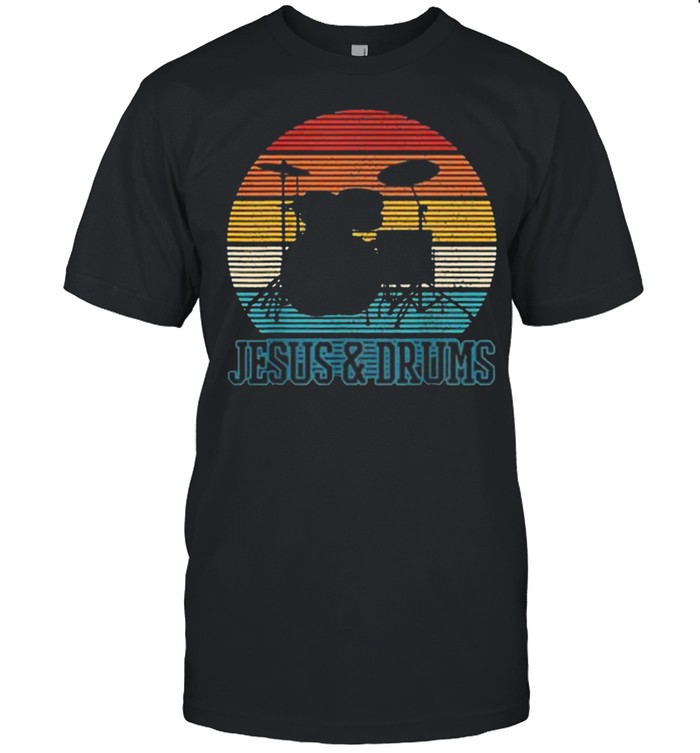 Jesus And Drums Vintage Retro shirt Classic Men's T-shirt