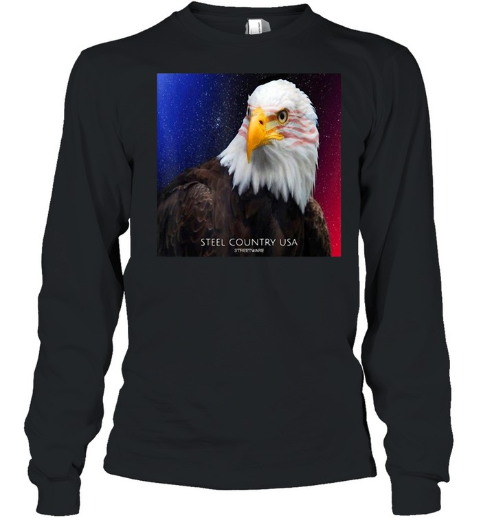 Steel Country Usa Patriot Eagle  Long Sleeved T-Shirt