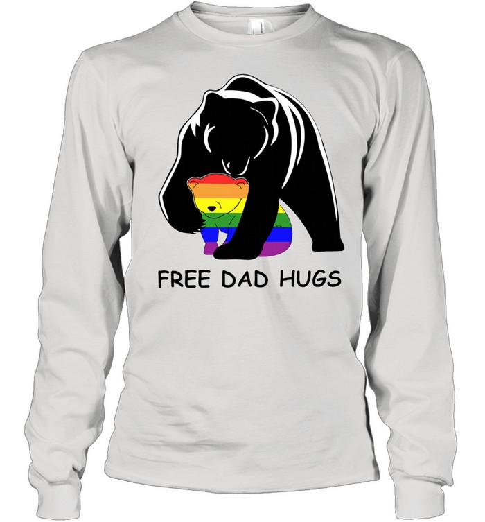 Lgbt Bear Free Dad Hugs Shirt Long Sleeved T-Shirt