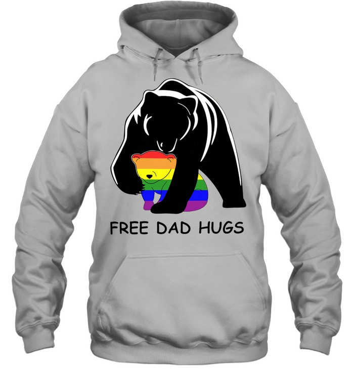 Lgbt Bear Free Dad Hugs Shirt Unisex Hoodie