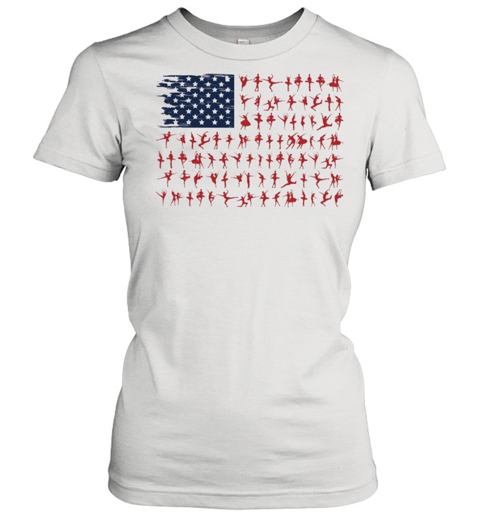 Love Ballet American Flag Shirt Classic Women'S T-Shirt