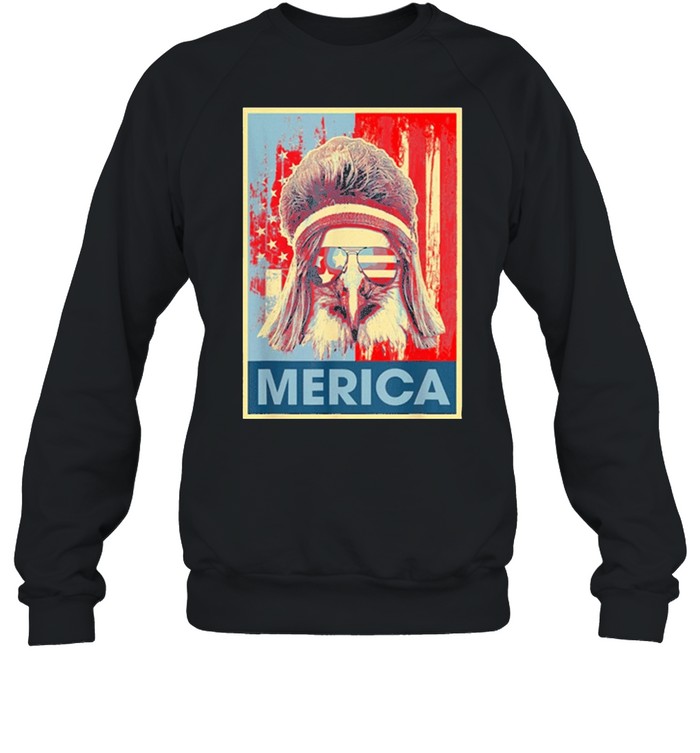 Merica Eagle Mullet 4Th Of July Vintage American Us Flag Shirt Unisex Sweatshirt