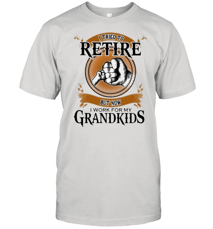 I Tried To Retire But Now I Work For My Grandkids Retro shirt Classic Men's T-shirt