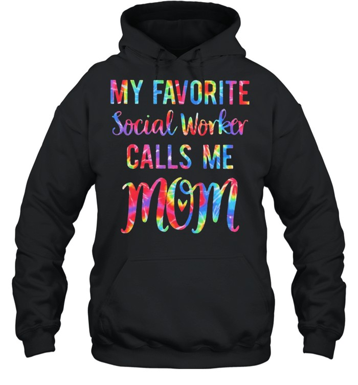 My favorite Social Worker Calls Me Mom Watercolor  Unisex Hoodie